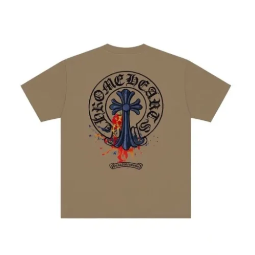 marrone chrome hearts maglietta