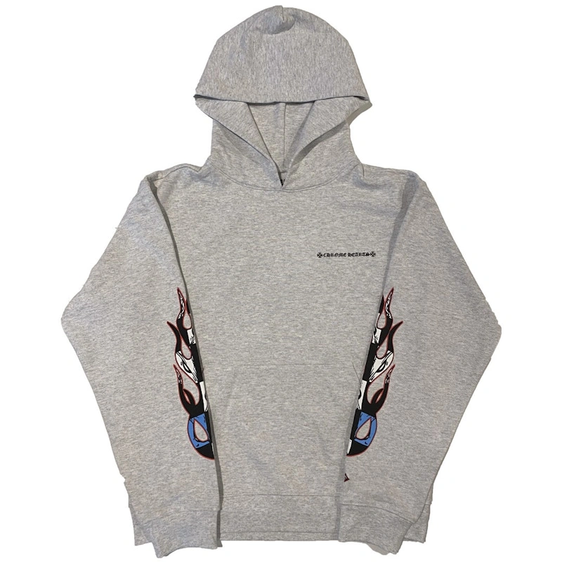 Gray Chrome Hearts Felpa Con Cappuccio