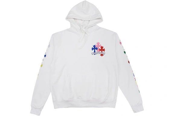 chrome hearts croce felpa con cappuccio