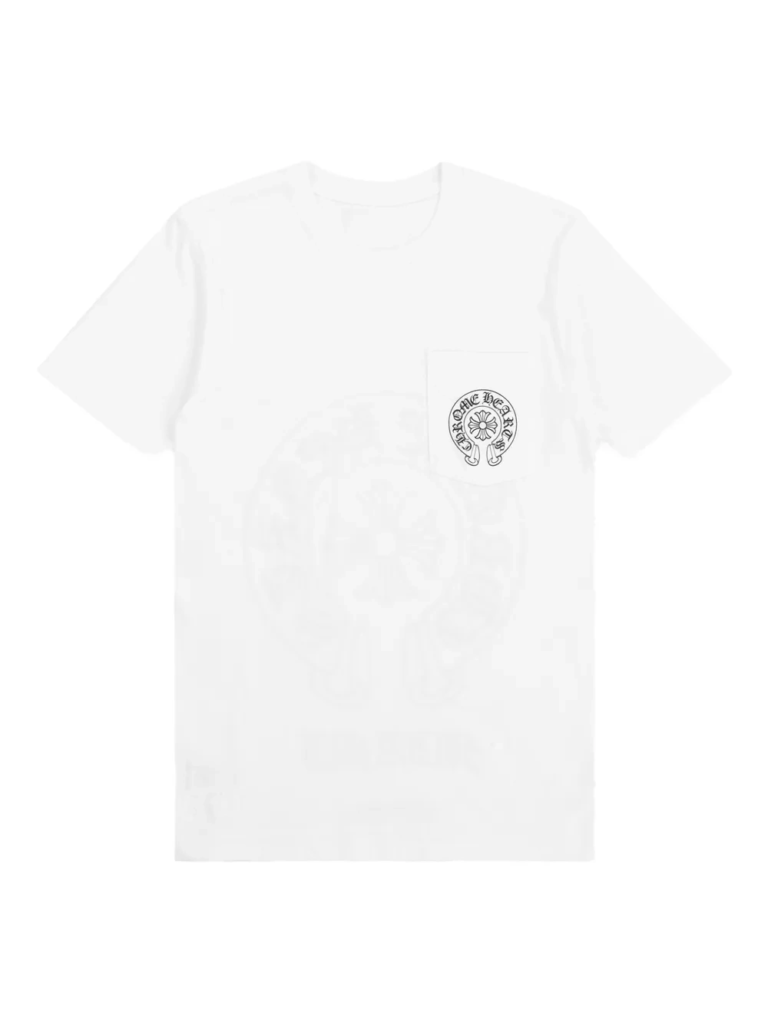 bianco chrome hearts maglietta