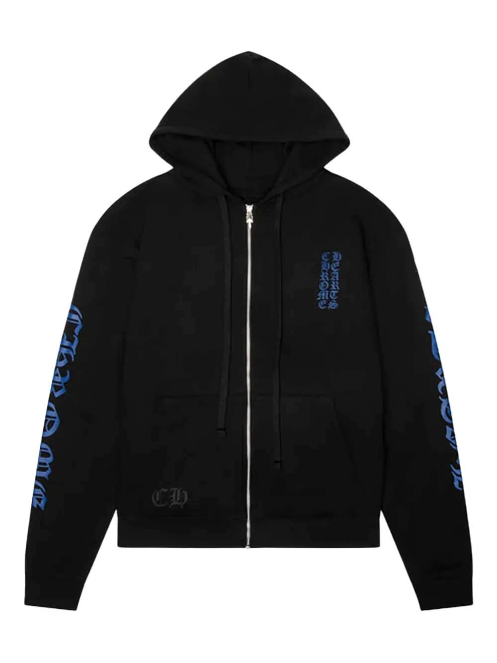 chrome hearts zip up felpa con cappuccio