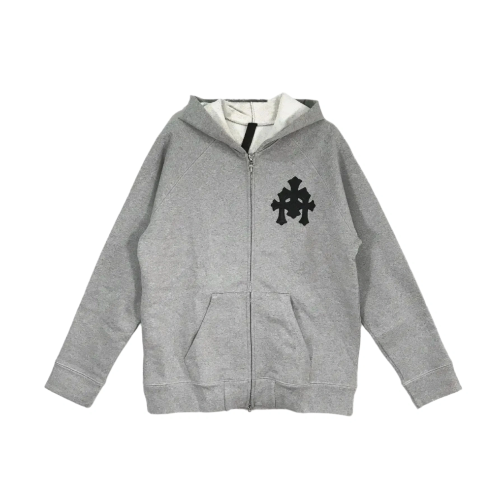 chrome hearts felpa con cappuccio zip up